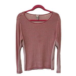 J Jill red striped sweater, LP 🔵